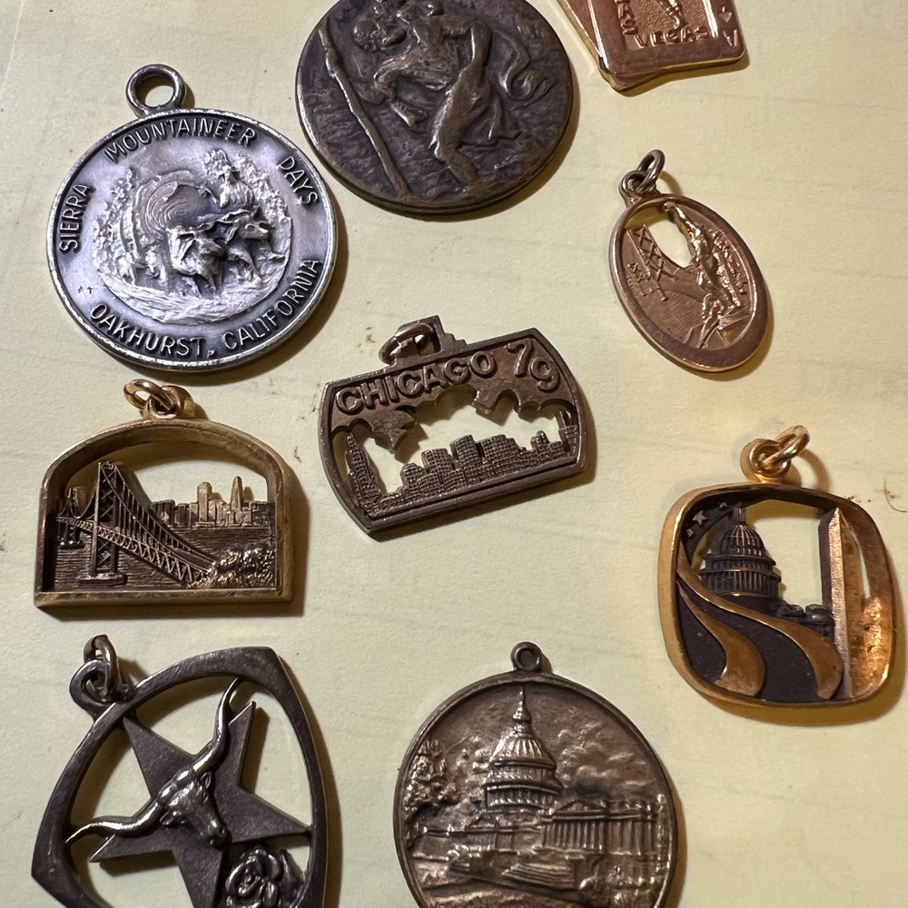 Vintage Metal Souvenir Charms
